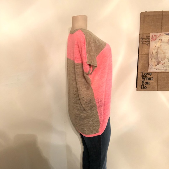 Madewell pink&gray Color Block sweater/pullover. - Picture 3 of 8